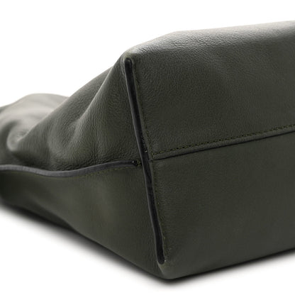 Calfskin Flamenco Knot Clutch Vintage Khaki