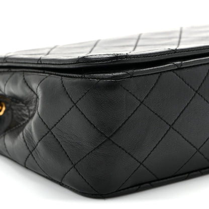 Lambskin Quilted Small Single Flap Black