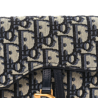 Oblique Saddle Belt Bag Blue