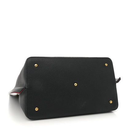Grainy Calfskin VLogo Escape Hobo Bag Black