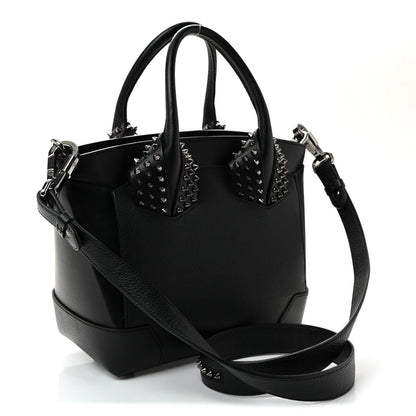 Grained Calfskin Spike Small Eloise Tote Black
