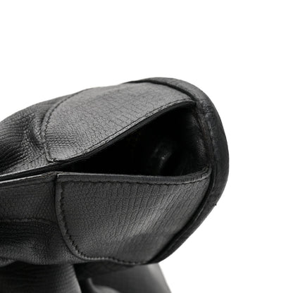 Calfskin Lizard Embossed Classic Hardware City Black