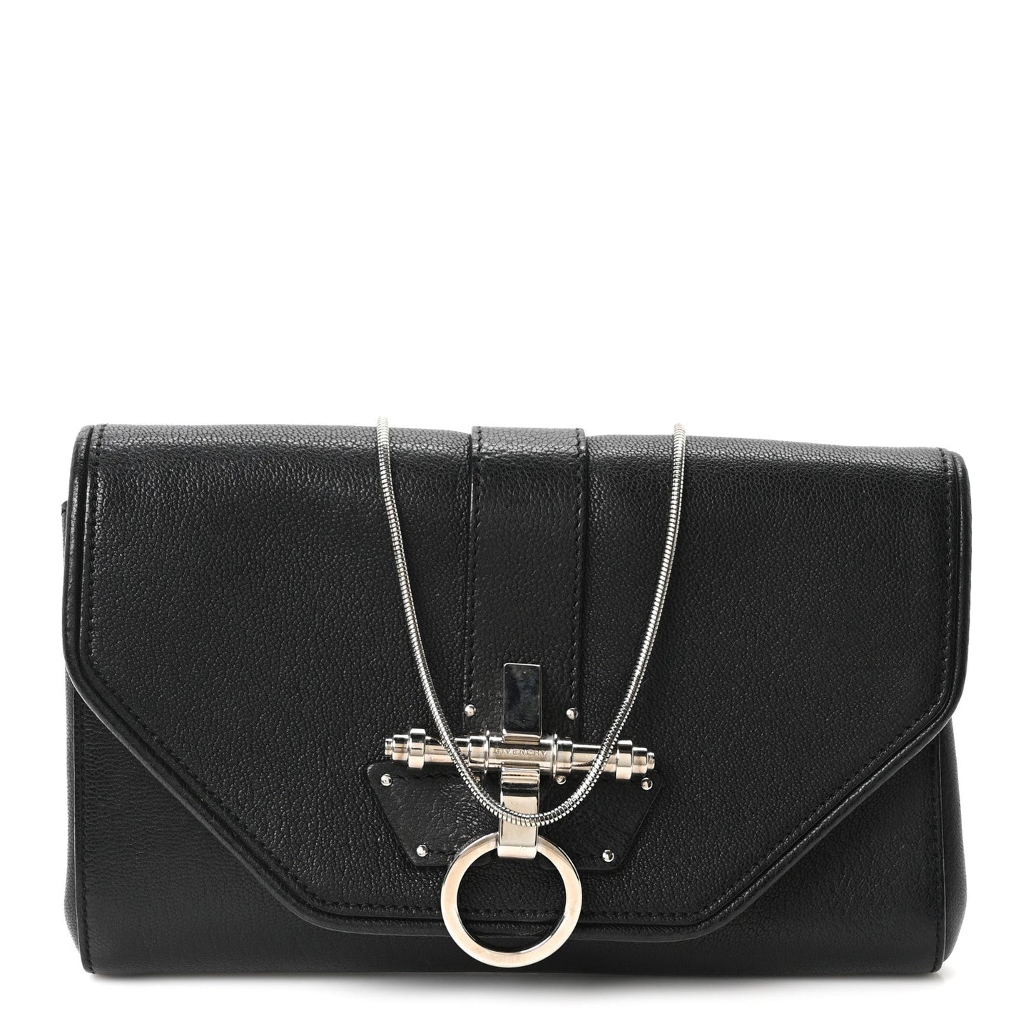 Sugar Goatskin Obsedia Chain Shoulder Bag Black