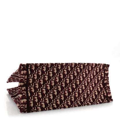 Oblique Large Book Tote Burgundy Multicolor