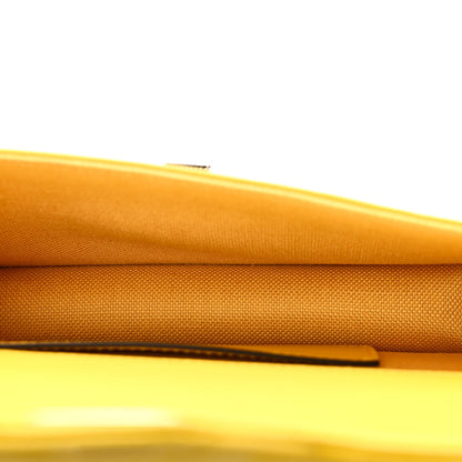 GG Monogram Textured Dollar Calfskin Mini Luce Shoulder Bag Yellow