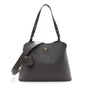 Saffiano Cuir Calfskin Matinee Tote Fumo Black