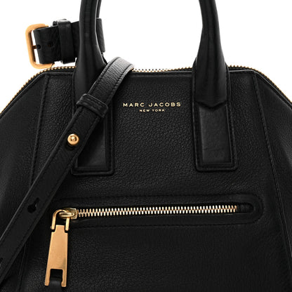 Textured Calfskin Mini Incognito Satchel Black
