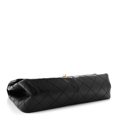 Aged Calfskin Quilted 2.55 Reissue 226 Flap Black