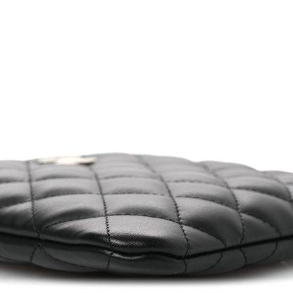 Lambskin Quilted Uniform Crossbody Bag Black
