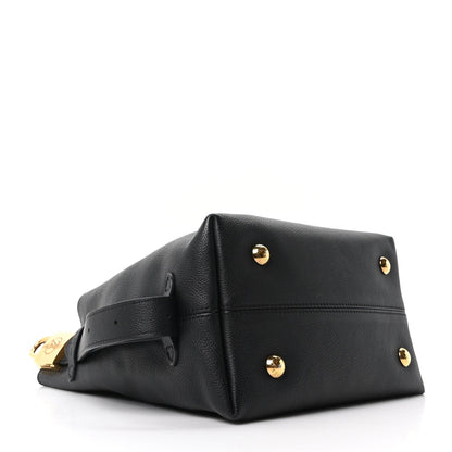 Grained Calfskin Low Key Hobo PM Black