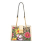 GG Supreme Monogram Flora Textured Calfskin Small Padlock Tote Beige Ebony Multicolor Mystic White