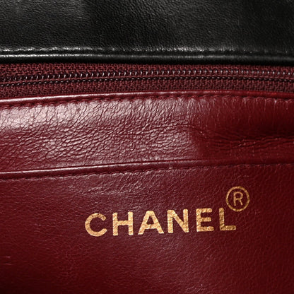 Lambskin Quilted Small Single Flap Black