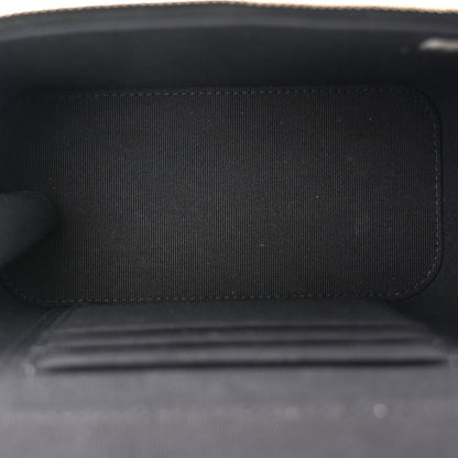 Lambskin Quilted Small Top Handle Vanity Case With Chain Black