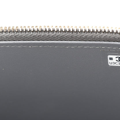 Patent Quilted Quilted Small Top Handle Vanity Case With Chain Grey