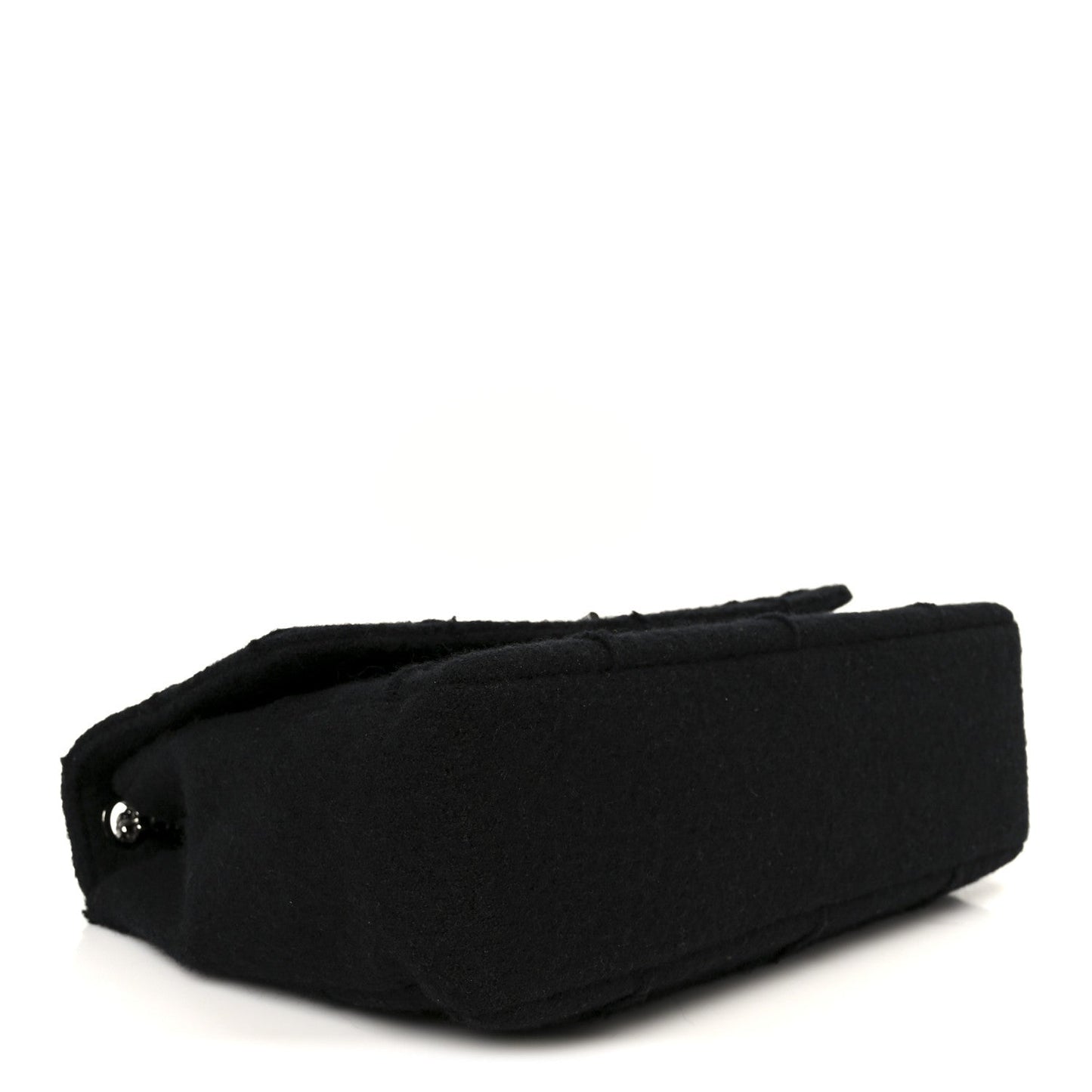 Wool Jumbo Chocolate Bar Mademoiselle Flap Black