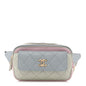 Goatskin Quilted Waist Bag Green Blue Pink