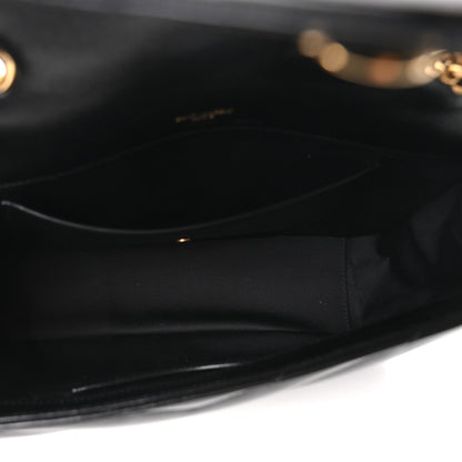 Lambskin Chevron Quilted Medium Loulou Black
