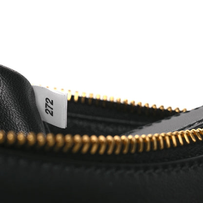 Soft Calfskin Mini Arque Shoulder Bag Black
