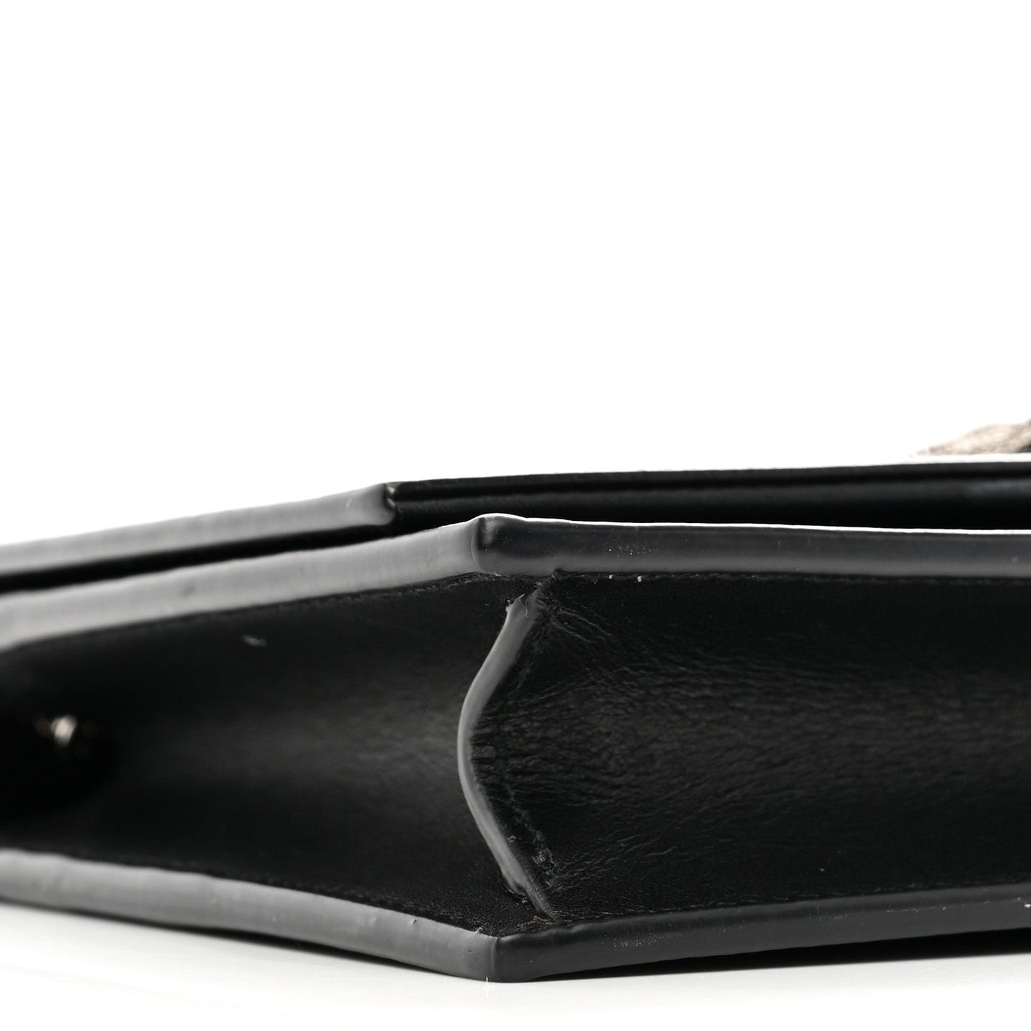 Smooth Calfskin Classic Monogram Kate Tassel Chain Wallet Black
