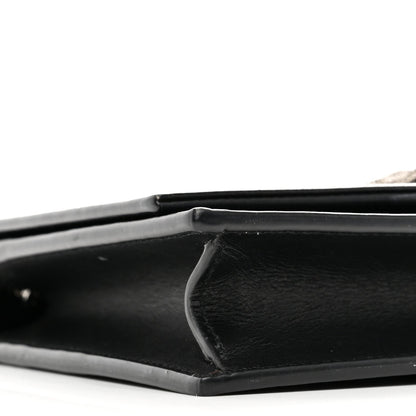 Smooth Calfskin Classic Monogram Kate Tassel Chain Wallet Black