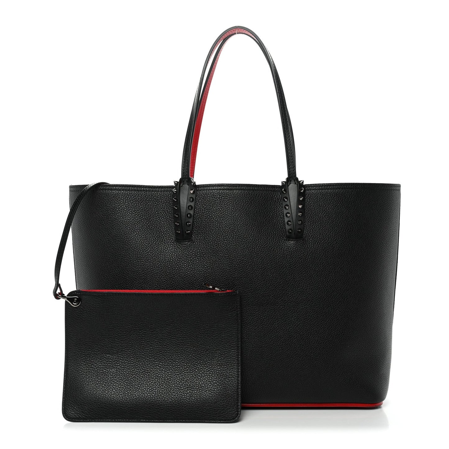 Calfskin Spikes East West Cabata Tote Black