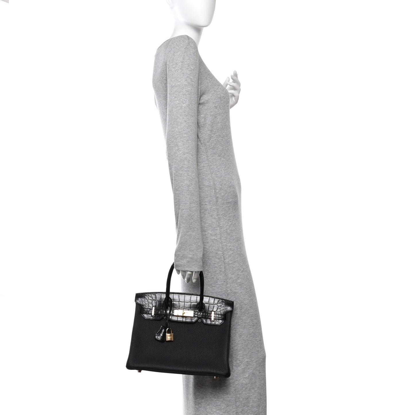 Togo Matte Alligator Birkin Touch 30 Black