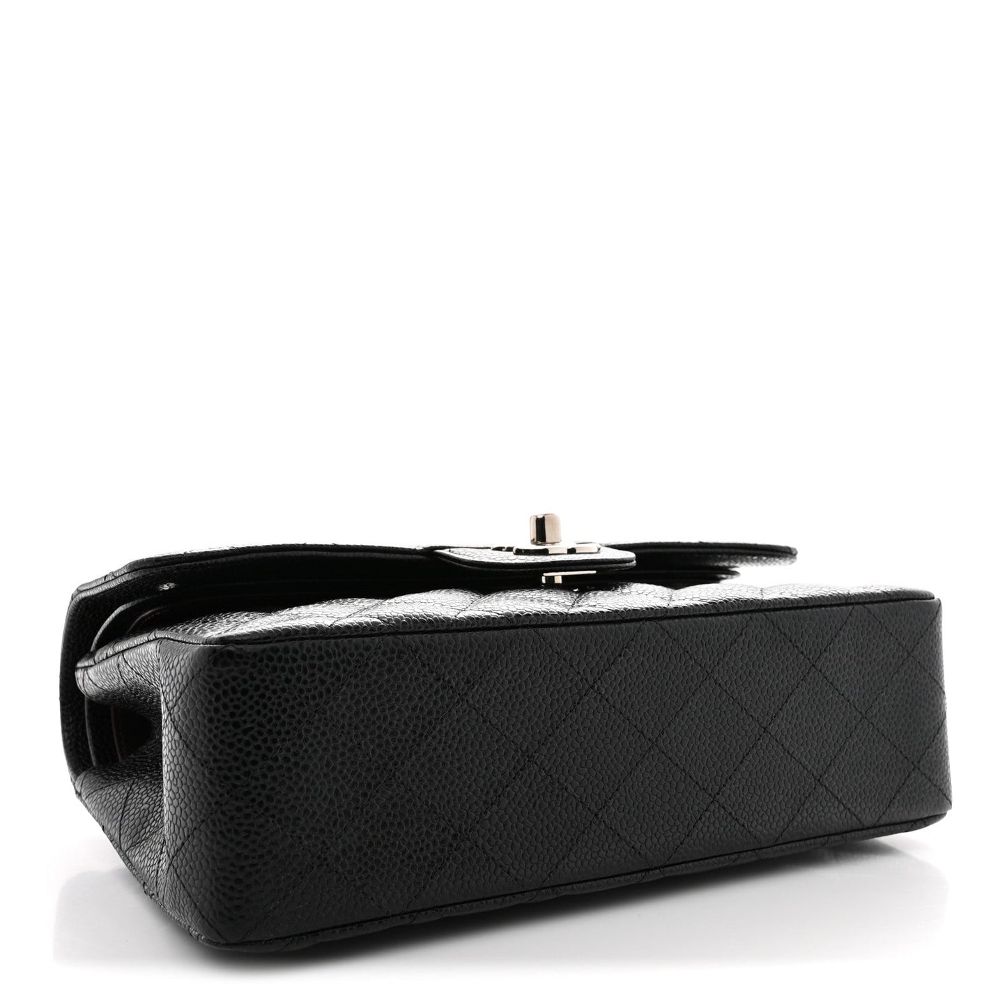 Caviar Quilted Small Double Flap Black