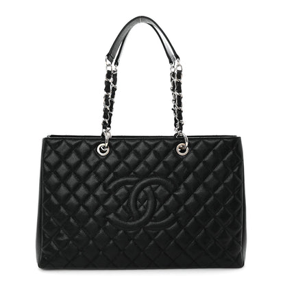 Caviar Quilted XL Grand Shopping Tote GST Black