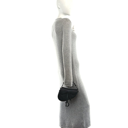 Ultra Matte Calfskin Mini Saddle Bag Black