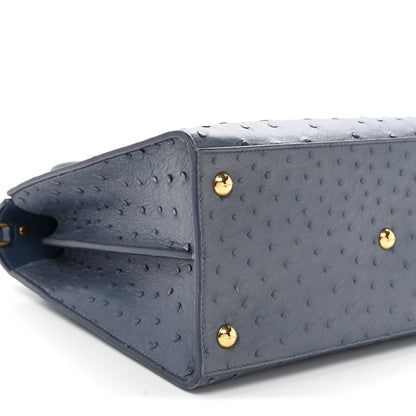 Ostrich Large St. Honore Tote Dark Denim