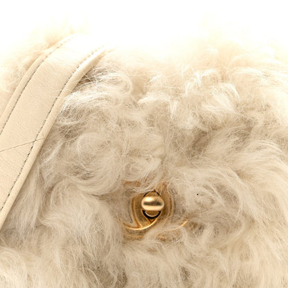 Fantasy Fur CC Mini Flap Bag White