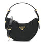 Soft Calfskin Mini Arque Shoulder Bag Black