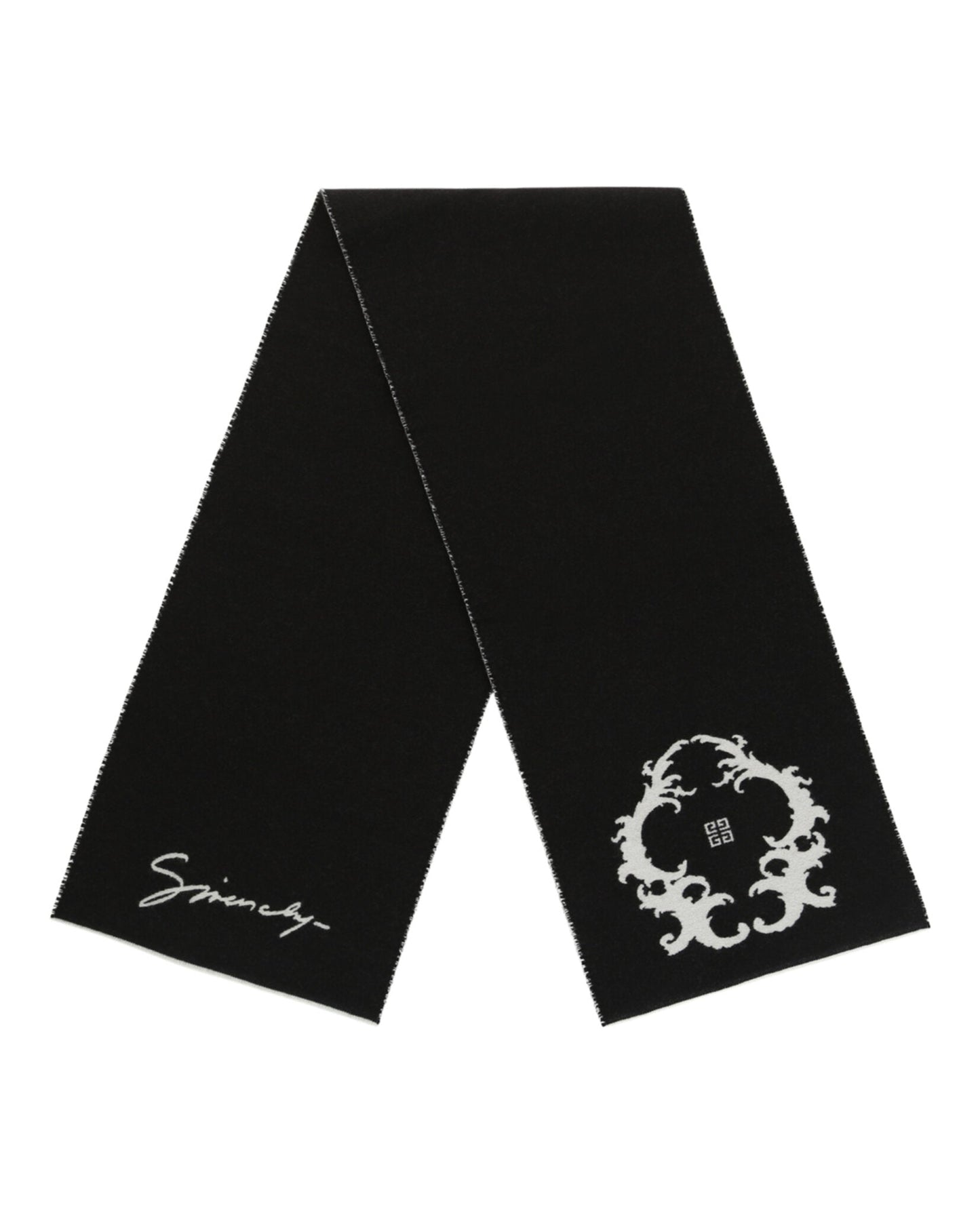 Givenchy Unisex-Adult Reversible Logo Wool Scarf