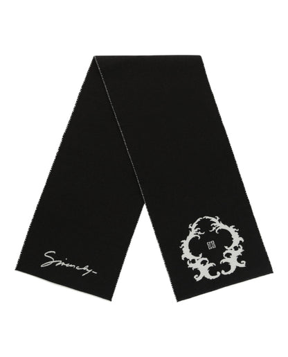 Givenchy Unisex-Adult Reversible Logo Wool Scarf