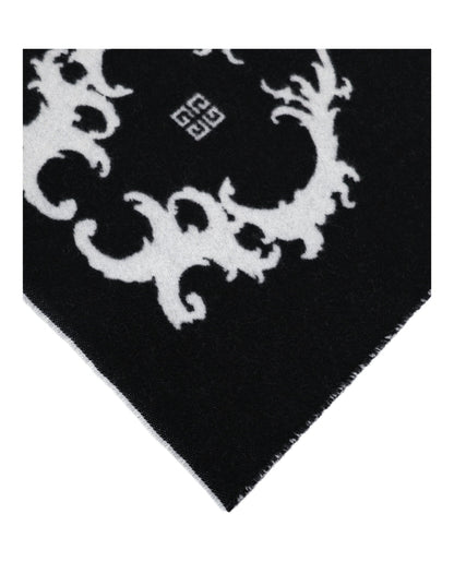 Givenchy Unisex-Adult Reversible Logo Wool Scarf