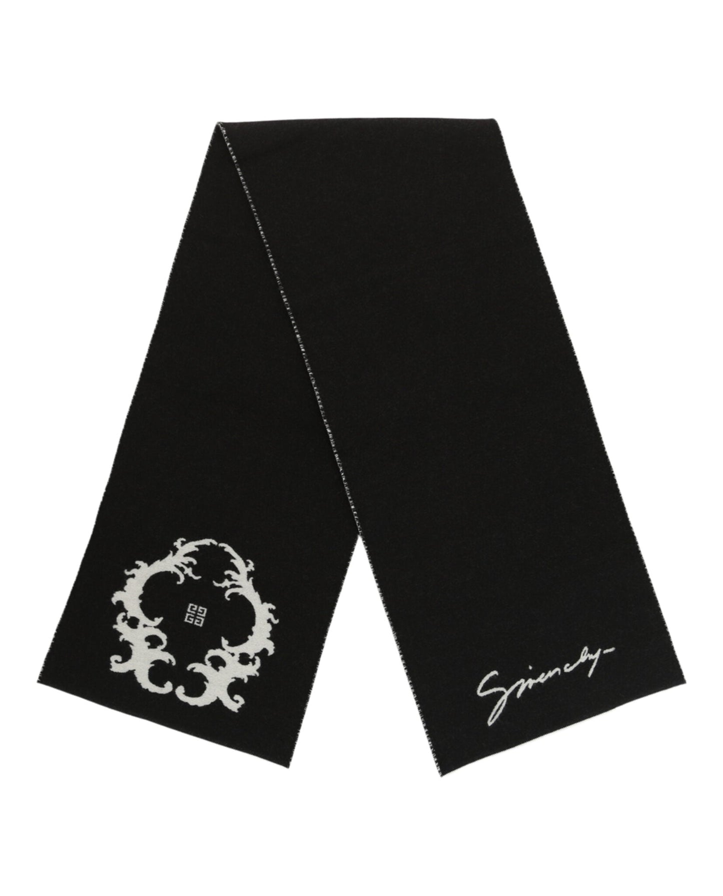Givenchy Unisex-Adult Reversible Logo Wool Scarf