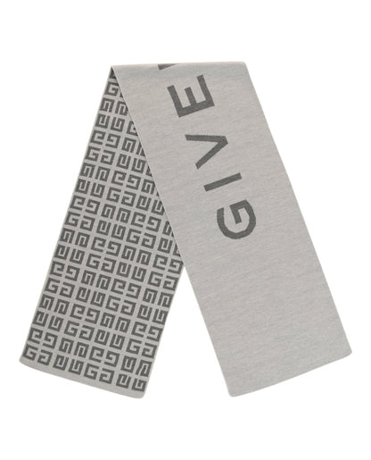 Givenchy Unisex-Adult Reversible Logo Wool Scarf