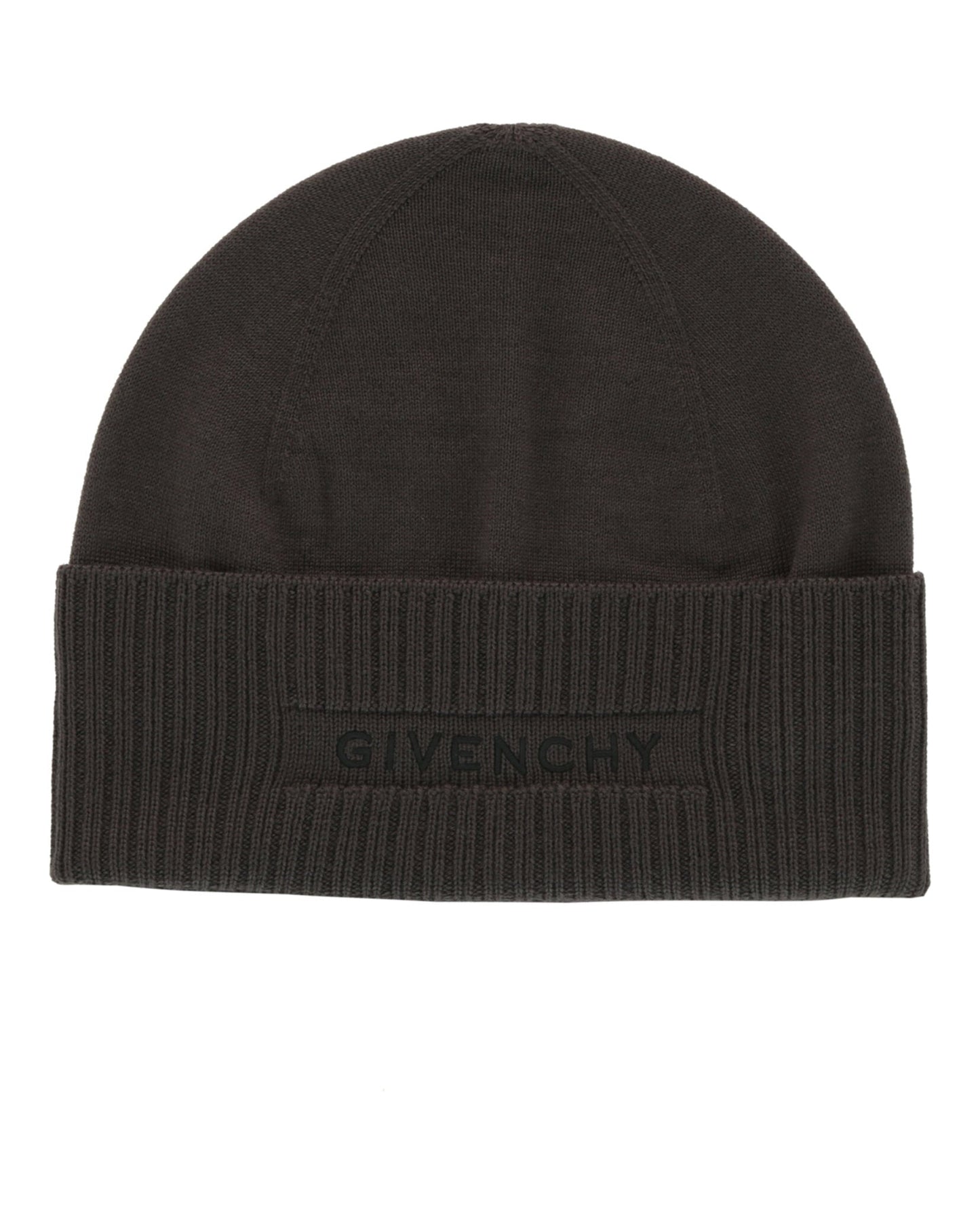 Givenchy Womens Ribbed Embroidered Logo Beanie