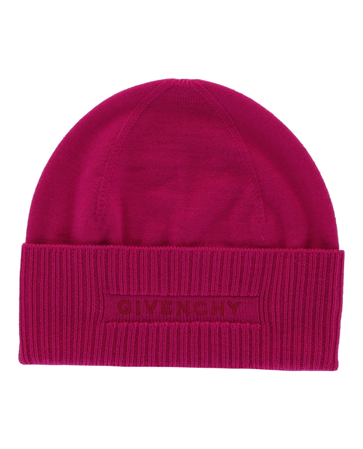 Givenchy Womens Ribbed Embroidered Logo Beanie