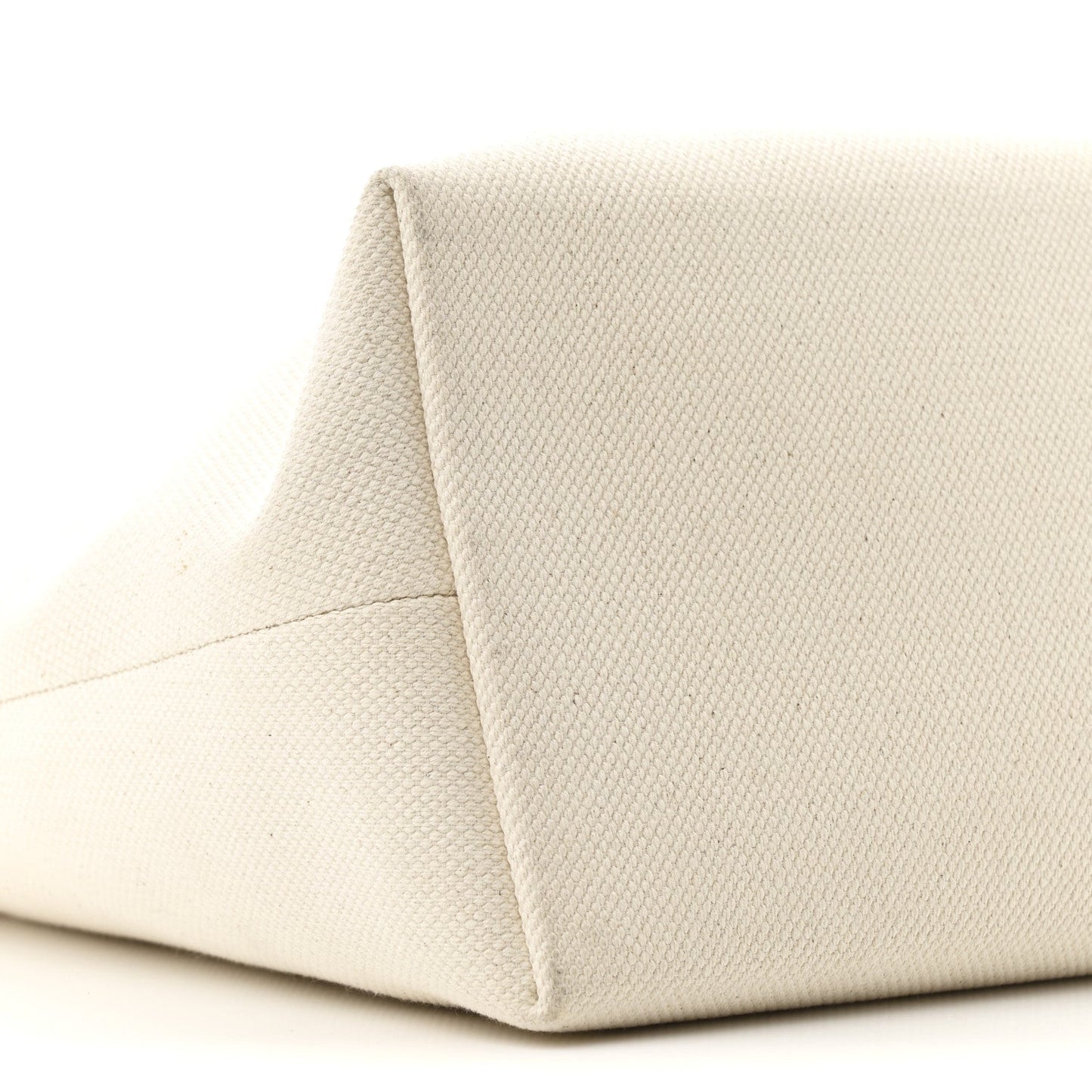 Canvas Calfskin Horizontal Cabas Natural Tan