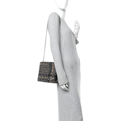 Tweed Kisslock Minaudiere Black Multicolor