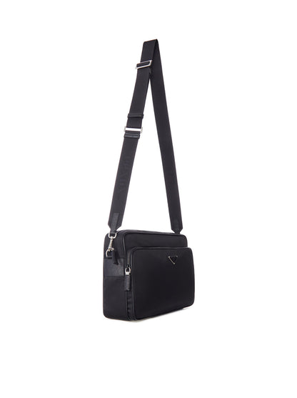 Prada Men Re-Nylon And Leather Shoulder Bag