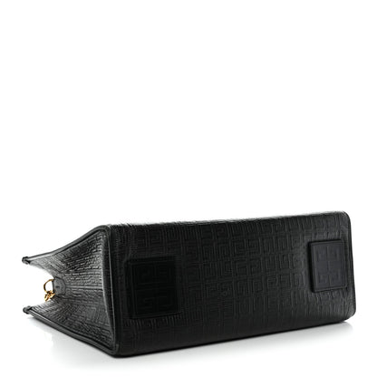 4G Coated Canvas Logo Medium G Tote Black