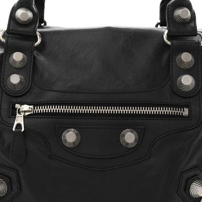 Agneau Giant 21 Silver Hardware Mid Day Black