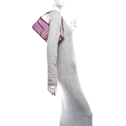 Calfskin Vlogo Loco Shoulder Bag Prune
