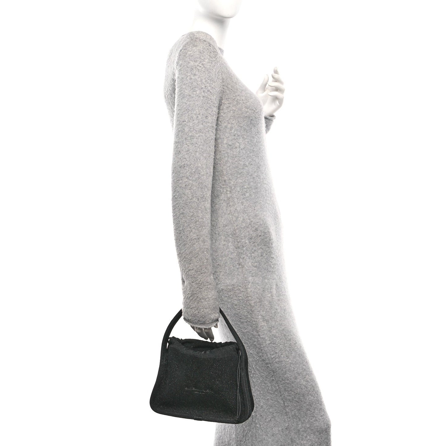 Ribbed Knit Small Ryan Bag Black