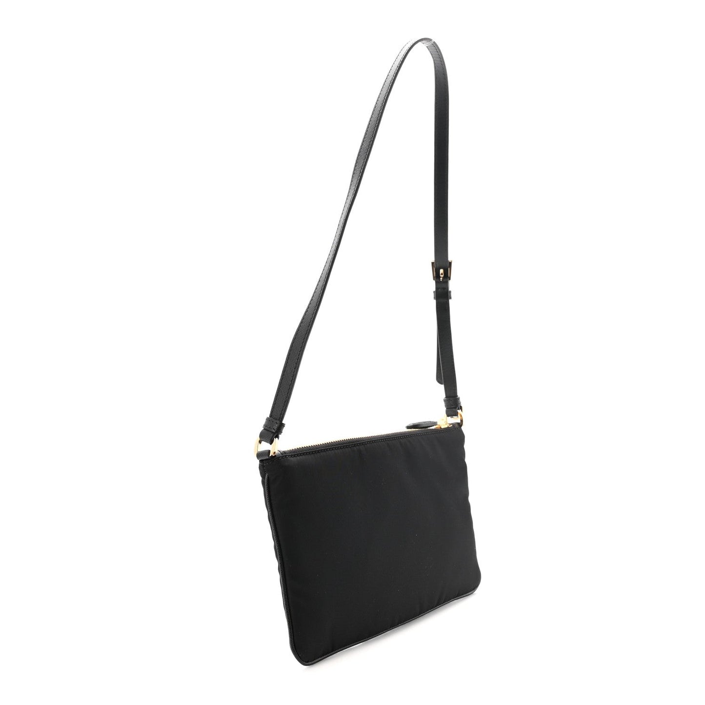 Re-Nylon Saffiano Raso Shoulder Bag Black