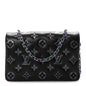 Lambskin Embossed Monogram Scarabeo Pochette Coussin Black