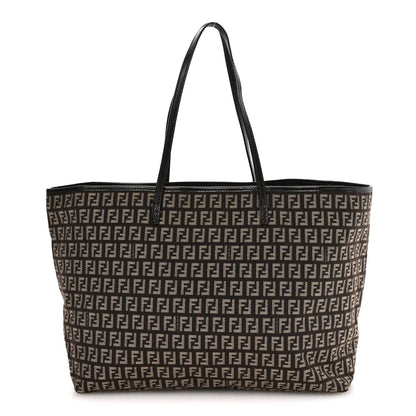 Zucchino Vitello Roll Tote  Testa di Moro Beige
