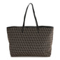 Zucchino Vitello Roll Tote  Testa di Moro Beige